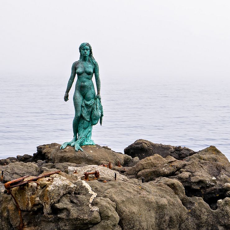 The seal woman statue in Mikladalur