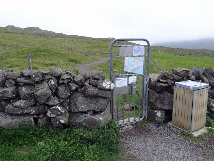 Gate at the Traelanipa hike trailhead