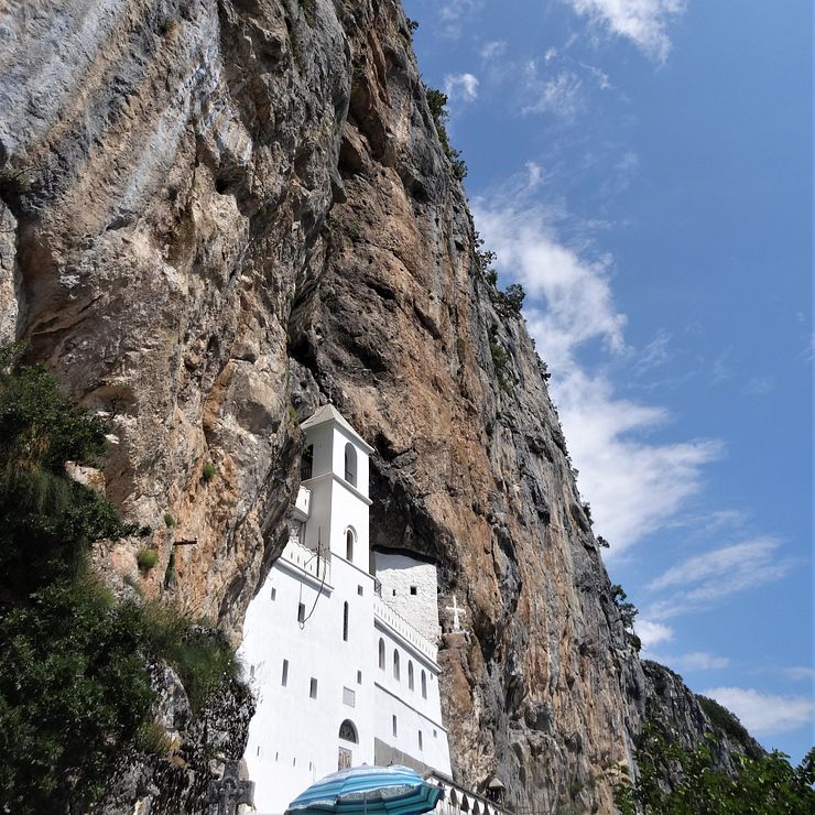 Ostrog Monastery in the rock