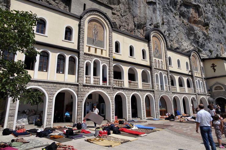 Pilgrim beds at Ostrog Monastery