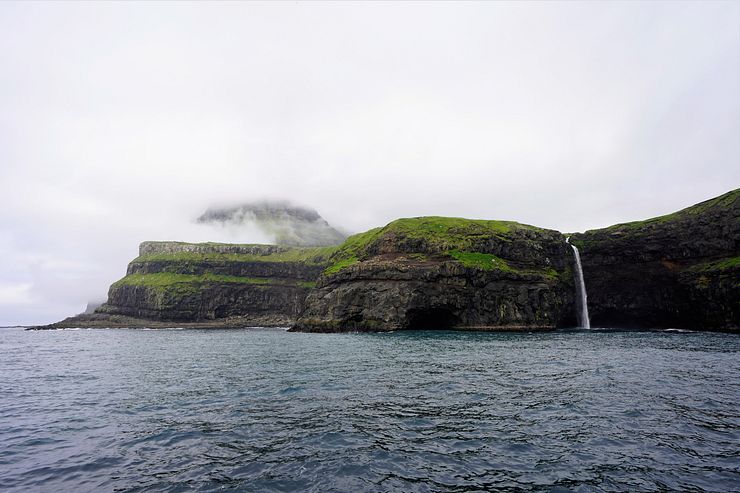 Mulafossur from the Mykines ferry