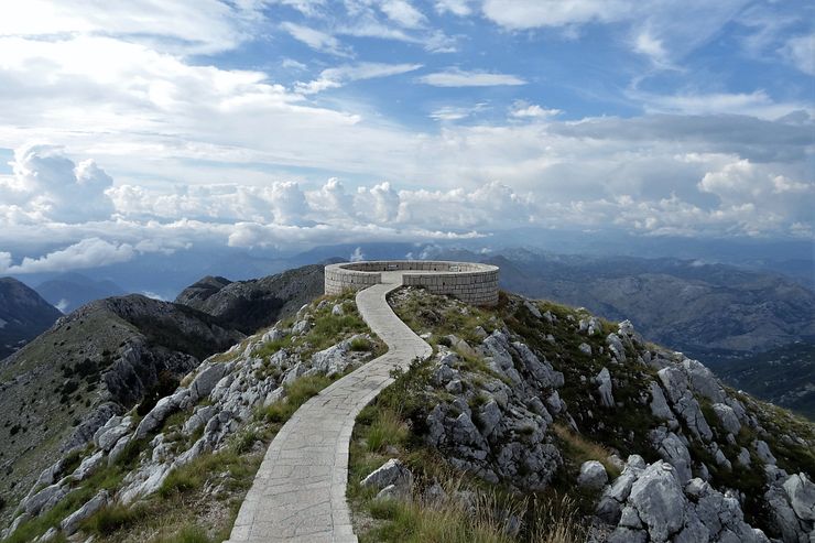 Circular viewing platform at Njegos Mausoleum