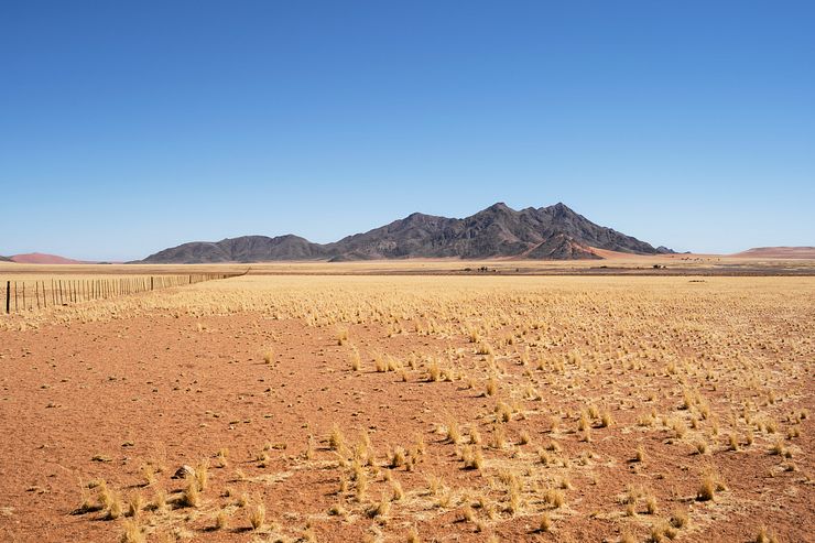 Mountains in a distance.