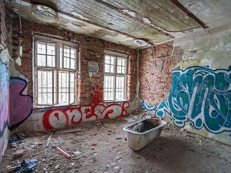 Interior from Fasta paviljongen at Säter