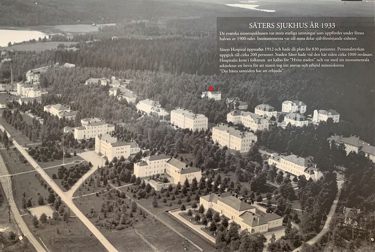 Aerial photo of the Säter Hospital in 1933.