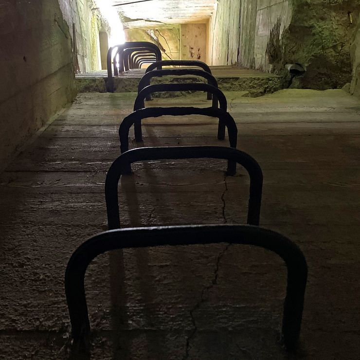 The ladder to the roof of Göring's bunker at Wolf's Lair.