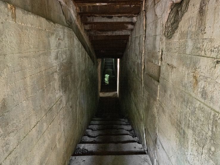 The corridor through Göring's bunker at Wolf's Lair.