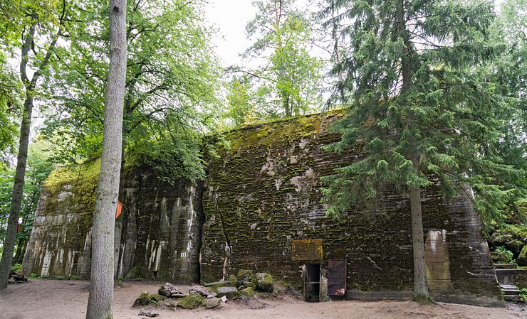 Fissure in Hitler's bunker at Wolf's Lair.