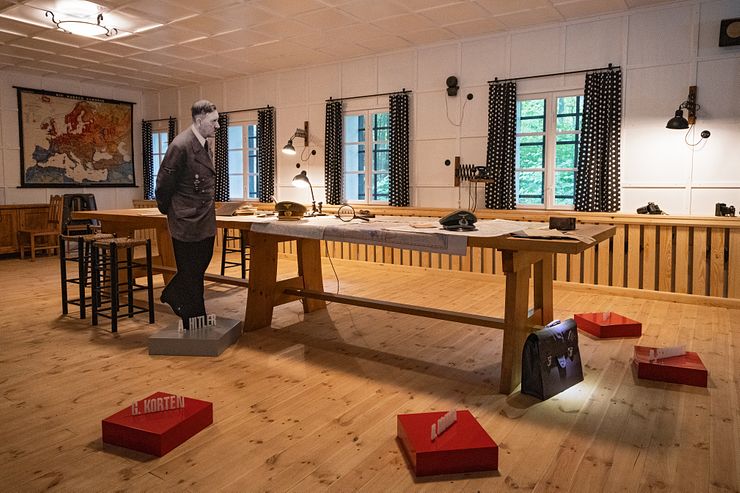 The recreated meeting room at Wolf's Lair.